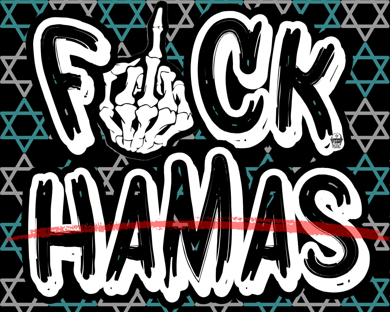 36 Pack “F Hamas “ Pro Israel 4″X6″ Vinyl Sticker Eggshell (Difficult to remove)