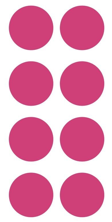 2″ Hot Pink Round Label Dots Stickers Color Coding Inventory 2 Inch Dot