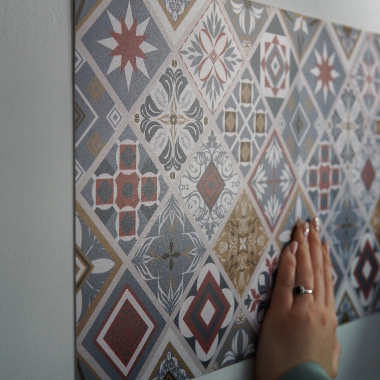 Wall Floor Peel and Stick Tiles Sticker Backsplash Decals Set Diamond Pattern