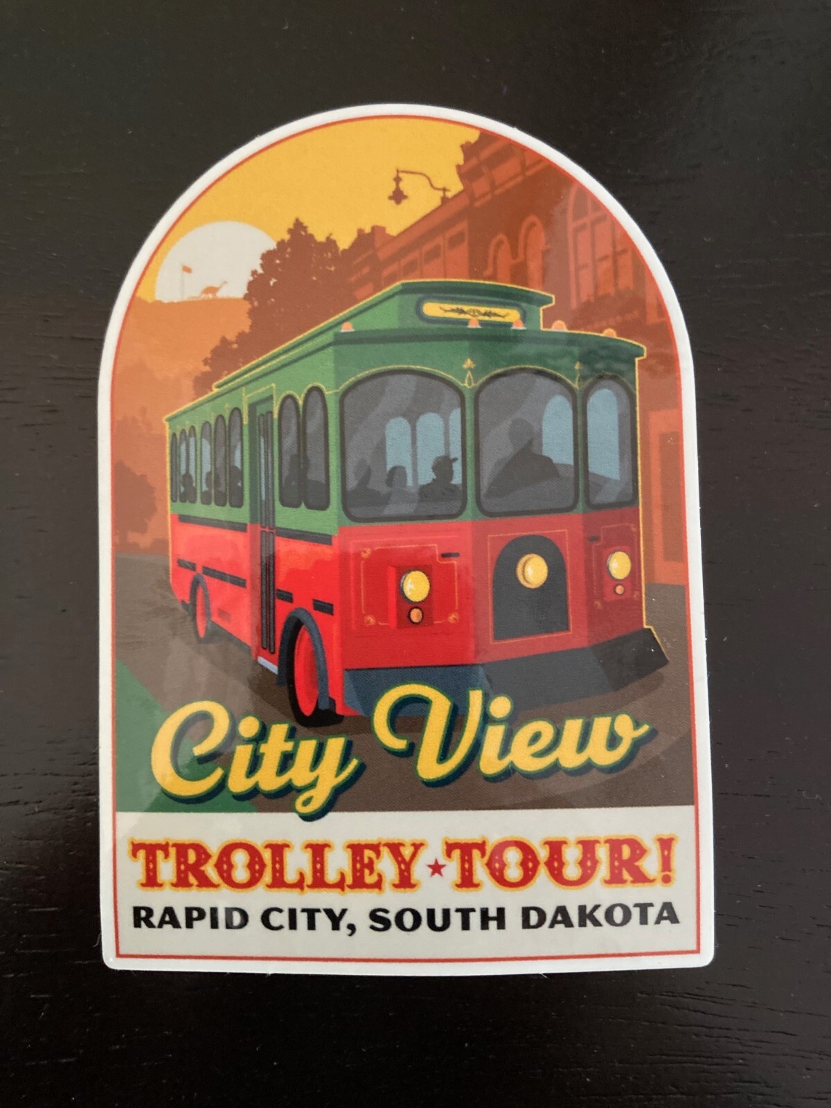 Rapid City South Dakota “Trolley Tour” 4″Travel Sticker Decal Vinyl
