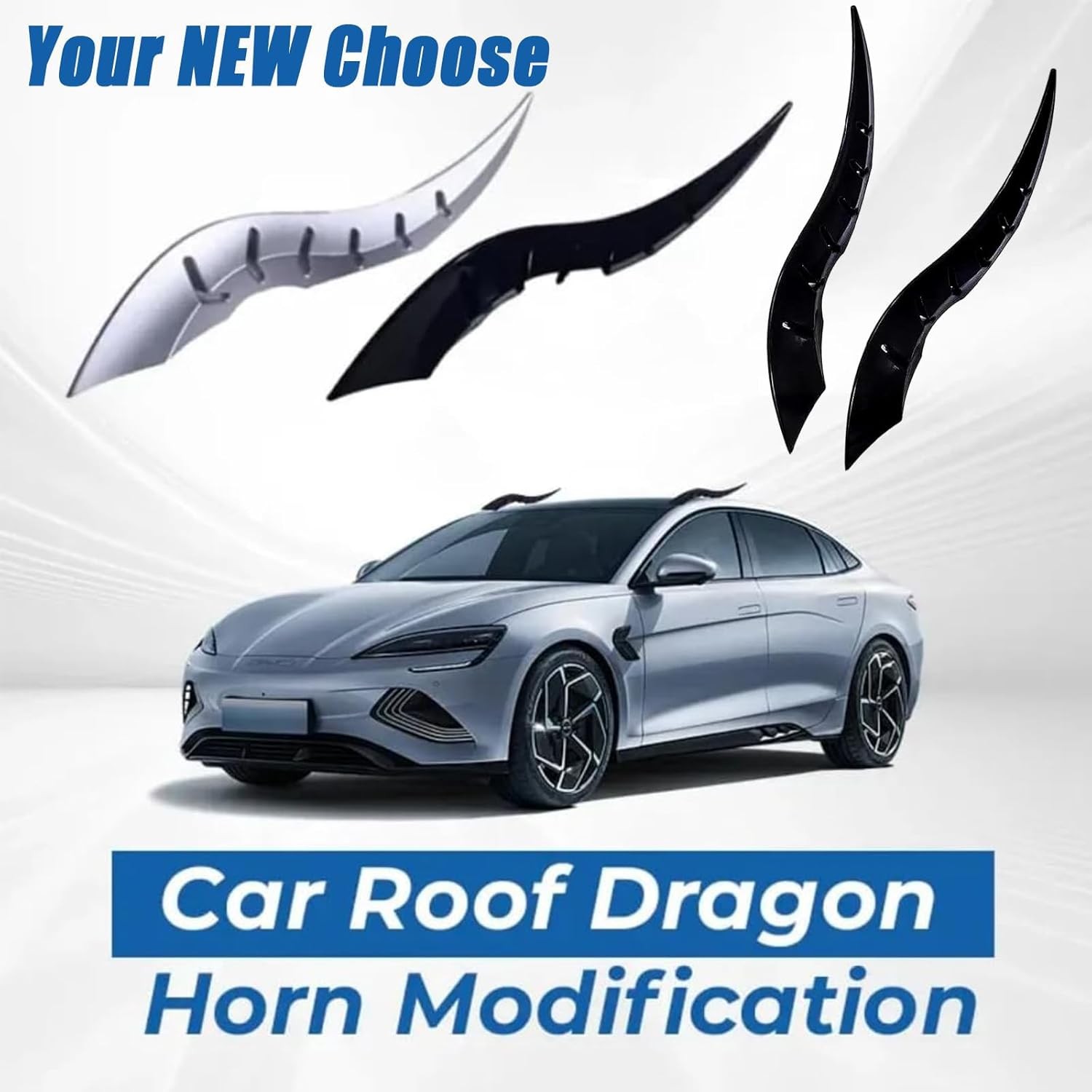 Stylish Eye – catching Trendy Impressive 3D Dragon Horn Roof Decoration for Cars