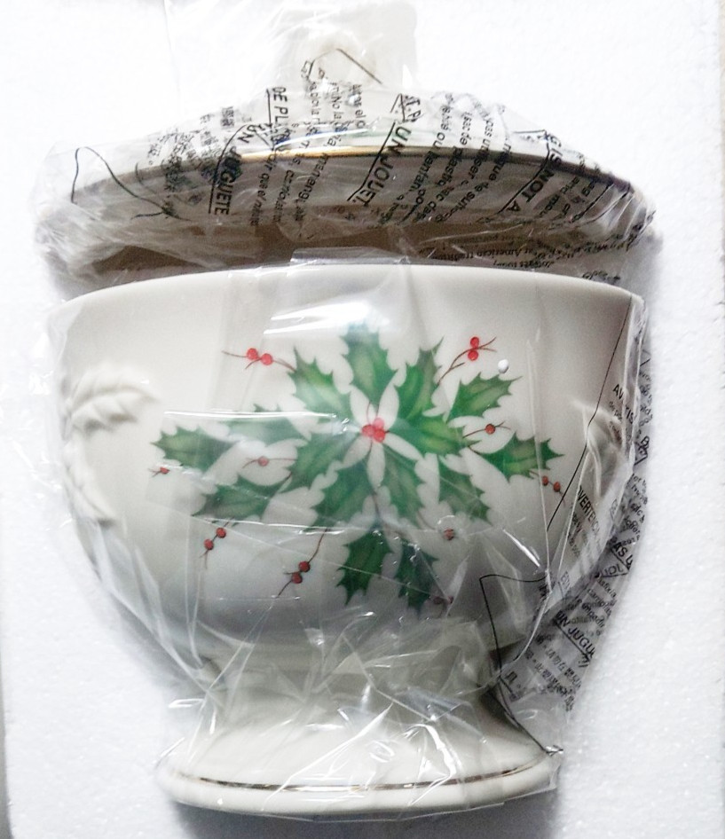 NEW Lenox Holiday Covered Candy Dish with Lid