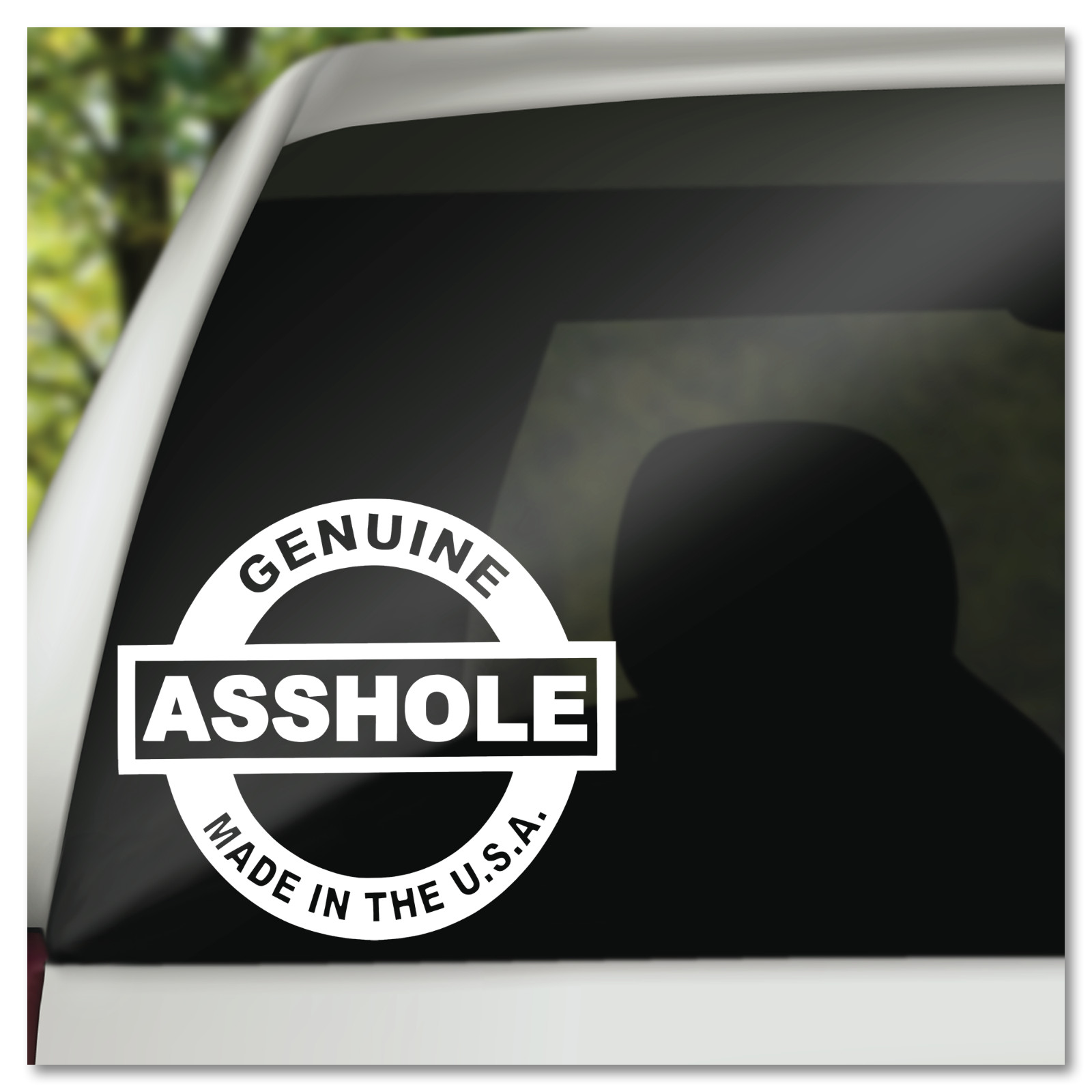 6″ Genuine A**hole Made In The USA Vinyl Decal Sticker