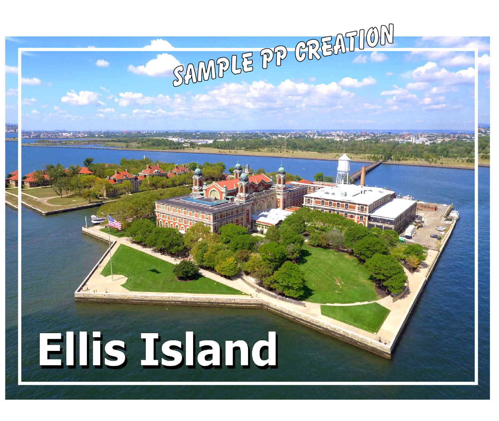 ELLIS ISLAND photo fridge MAGNET 4 X 3 inches TRAVEL