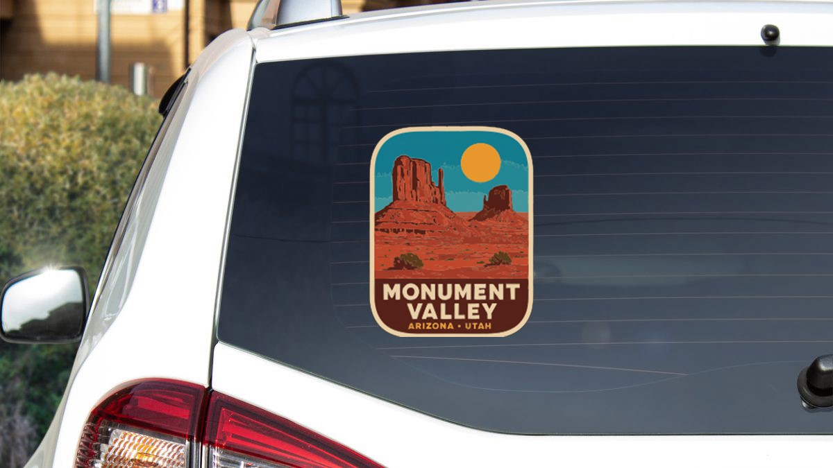 Monument Valley Arizona Utah Sticker Decal Vinyl Die-Cut Symbolic Landmark