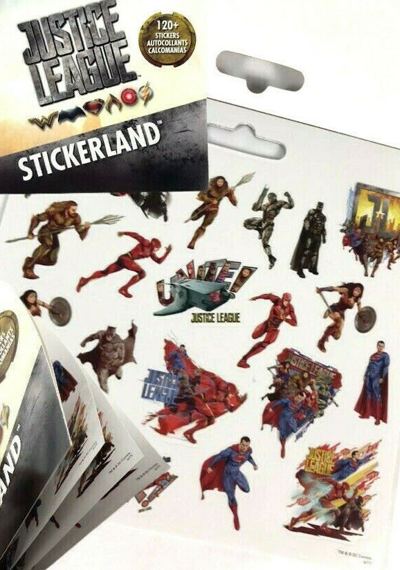 120pc DC Justice League Superman Batman Micro Sticker Pack Book Pad