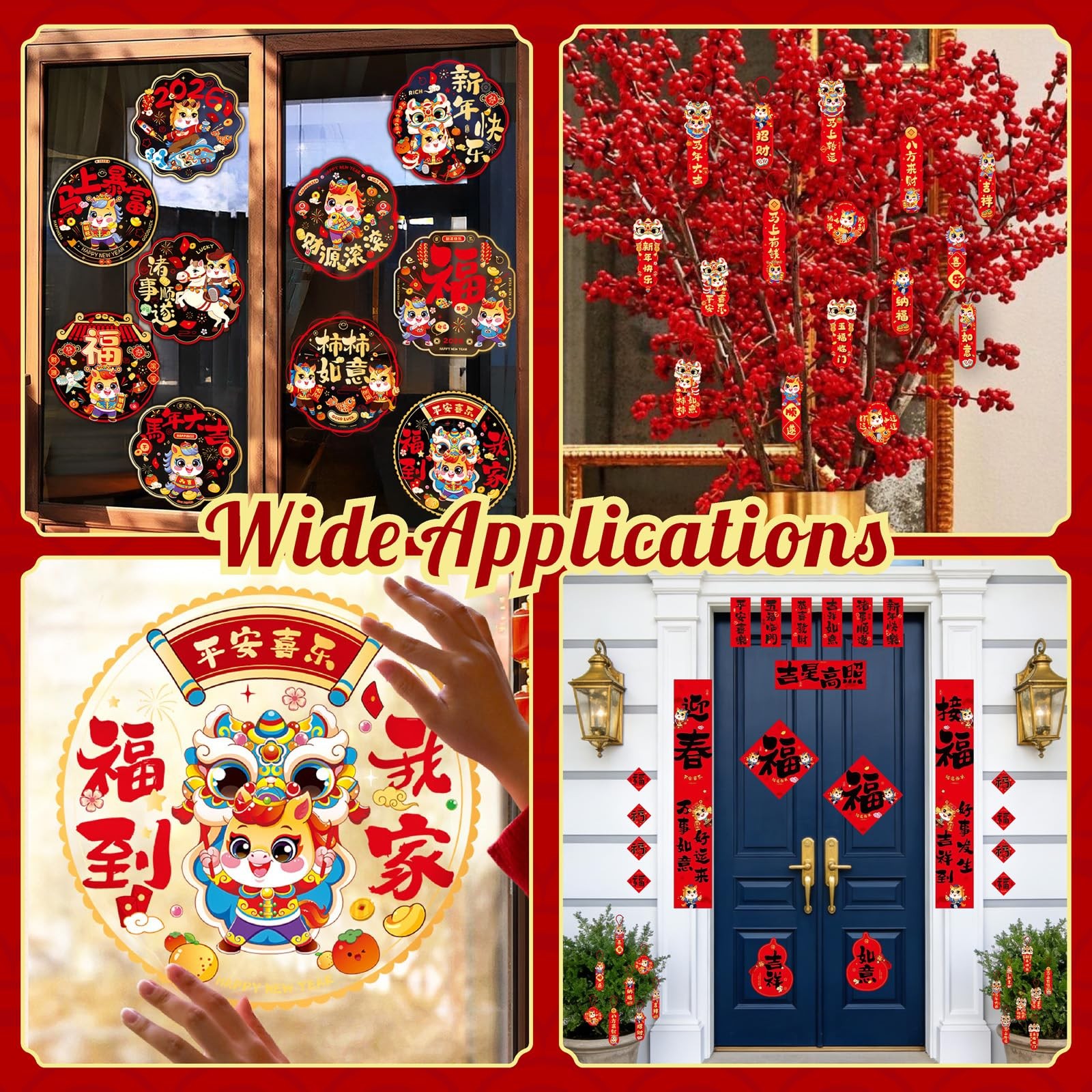 48 PCS Chinese New Year Decorations Set 2026 Lunar New Year Party Supplies fo…