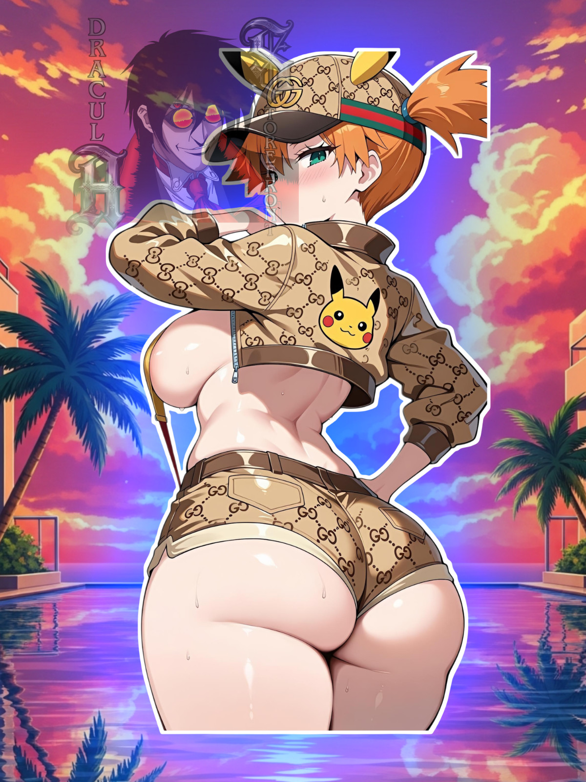 Adult Anime Waifu Pokemon Misty/ Kasumi 6″ Vinyl Sticker