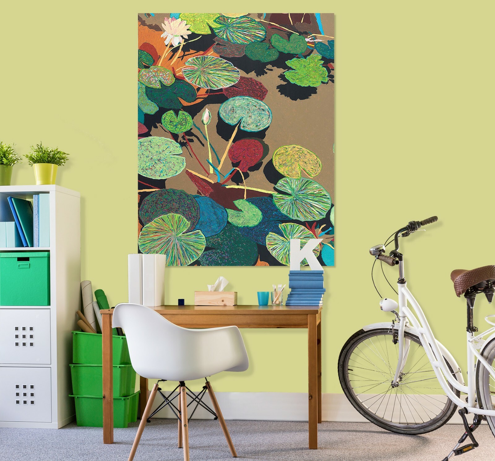 3D Oil Painting Pond A32 Wall Stickers Wall Murals Wallpaper Allan P Zoe