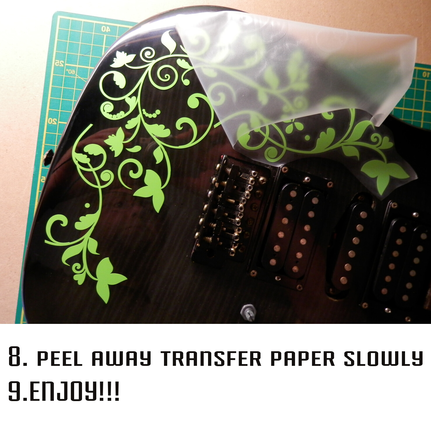 Custom Made Polka Dot Decal Stickers to fit Guitars & Basses. 12 colour options.