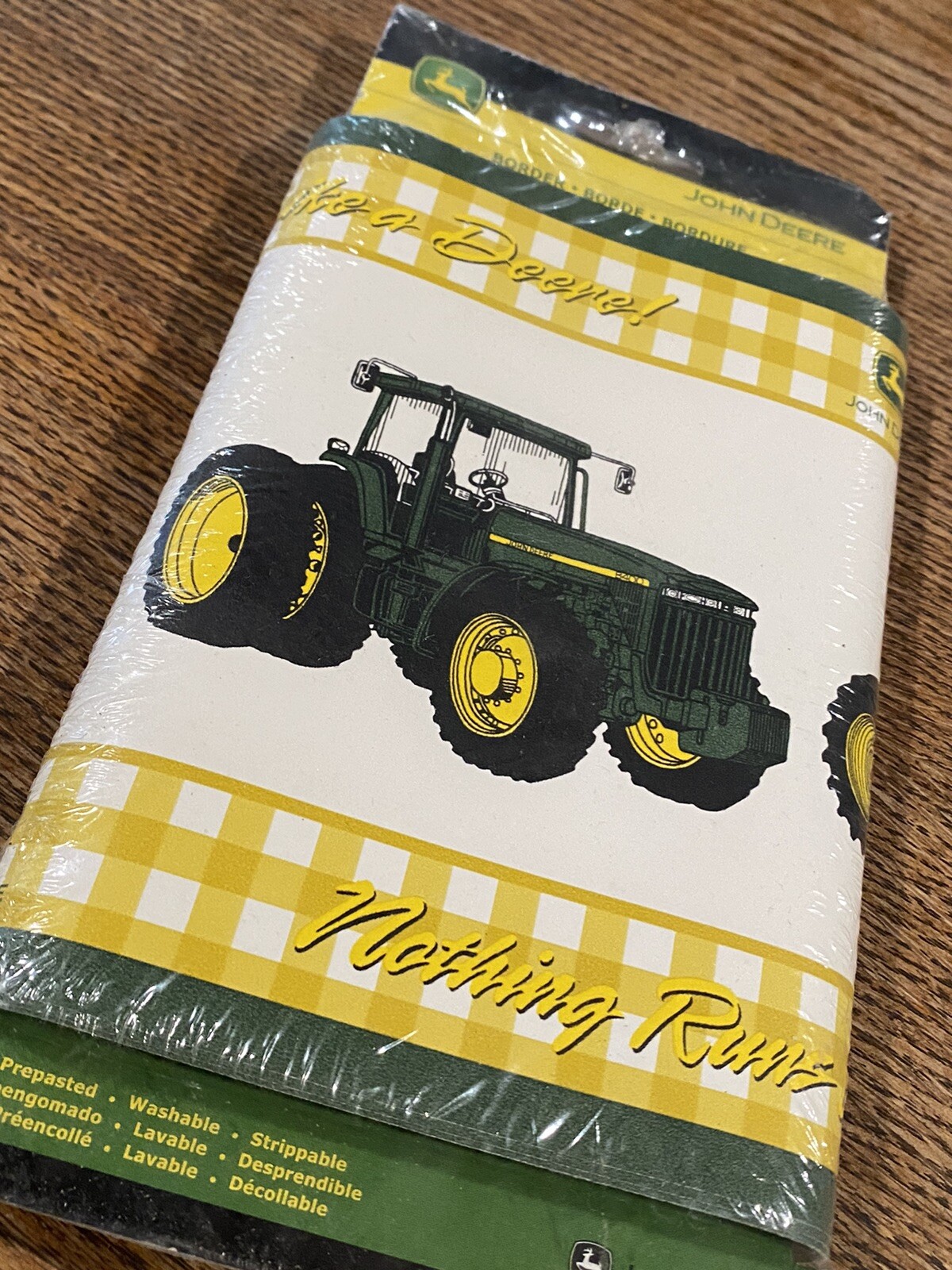 John Deere wall paper prepasted border 5yds TRACTOR vinyl wallpaper decor RARE!