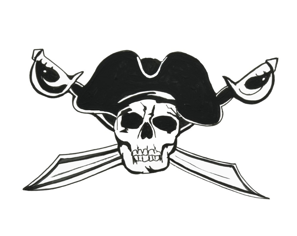Decal Vinyl Sticker Pirate Skull & Cross Swords – Printed Vinyl Decal Made in…