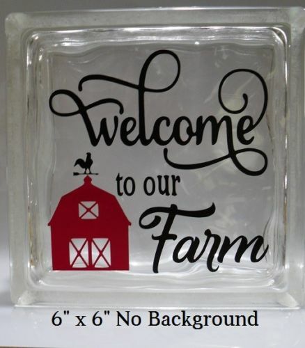 Welcome to our Farm barn decal sticker for DIY 8″ glass block tile