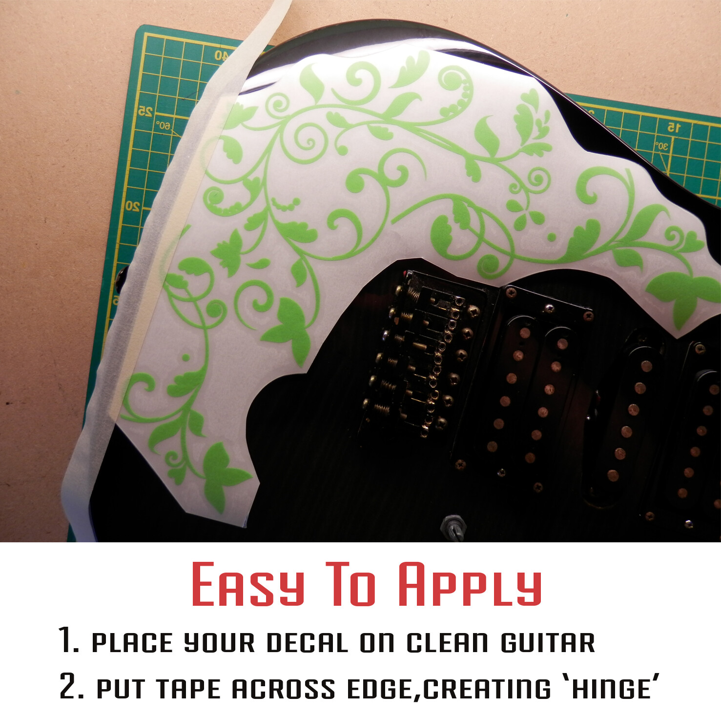 Custom Made Polka Dot Decal Stickers to fit Guitars & Basses. 12 colour options.