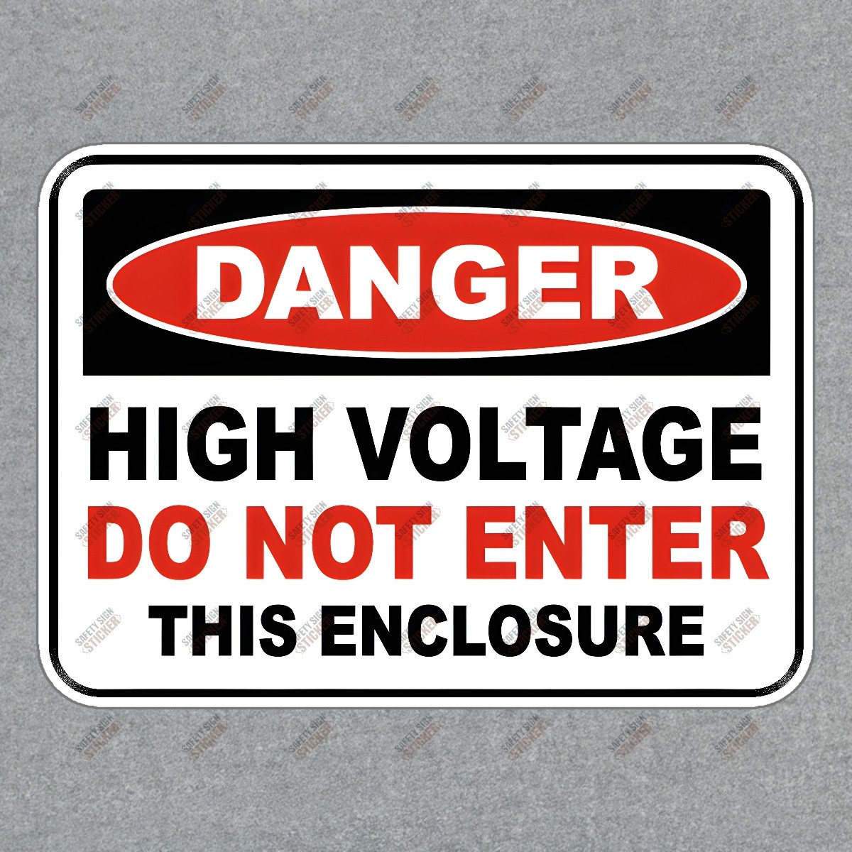 High Voltage Danger Sign OSHA Compliant Safety Sticker Do Not Enter #283195
