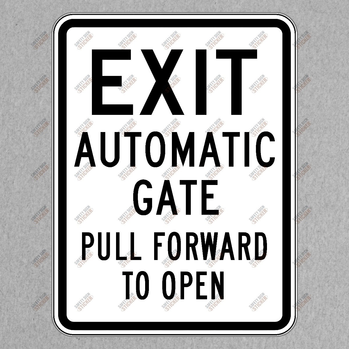 Safety Exit Sign Automatic Gate Clear Instructions for Workplace #672361