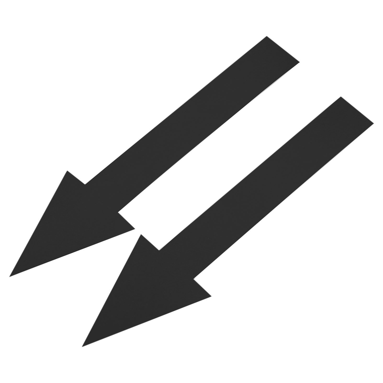 10 Pack 8inch L Directional Arrow Sticker Self Adhesive Decal Sign Black