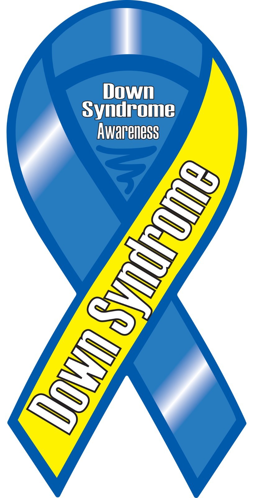 Down Syndrome Awareness Ribbon Vinyl Decal Sticker Choose Size Support Down’s