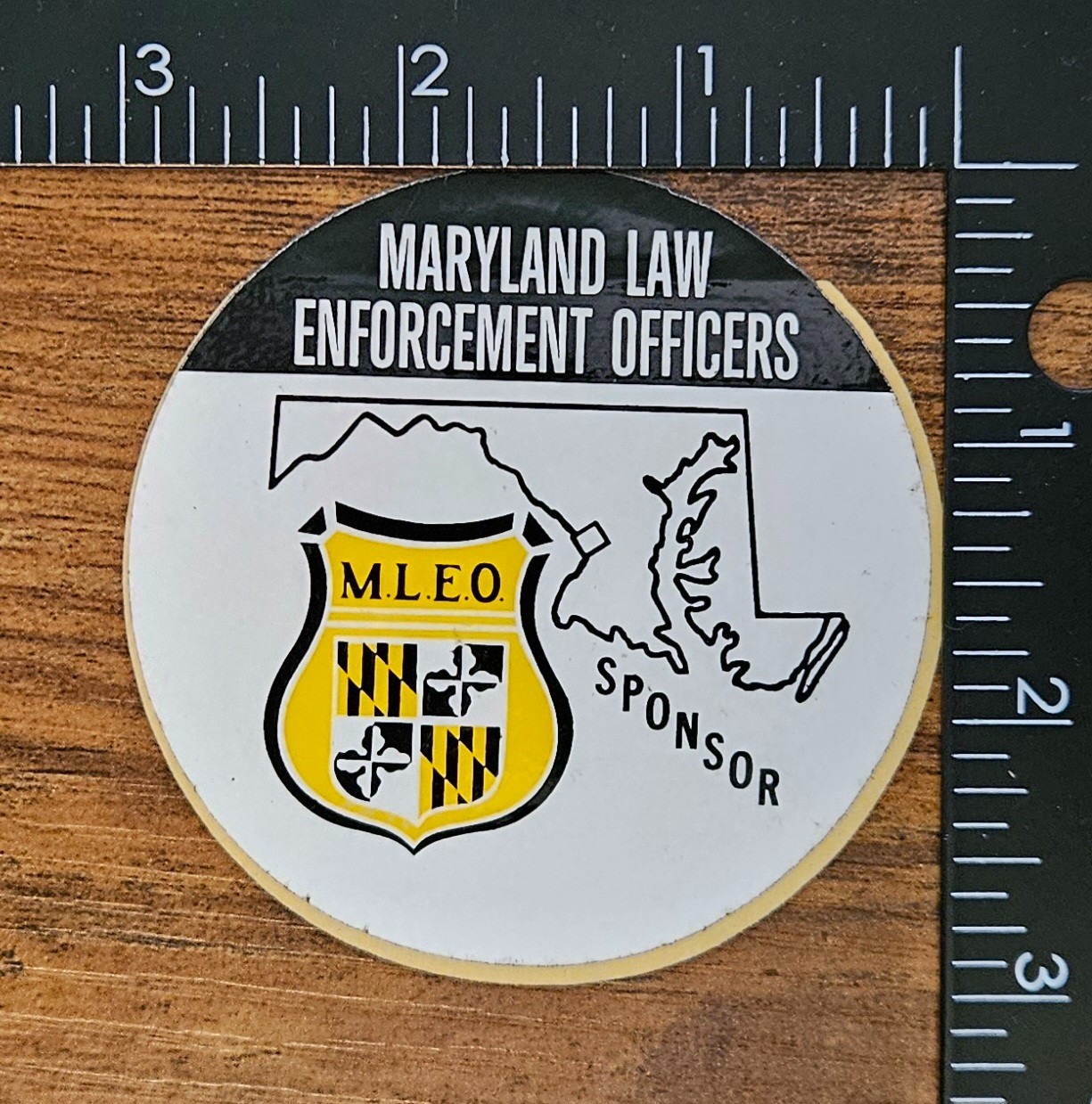 Maryland Law Enforcement Officers MLEO Sponsor Vintage Police Sticker