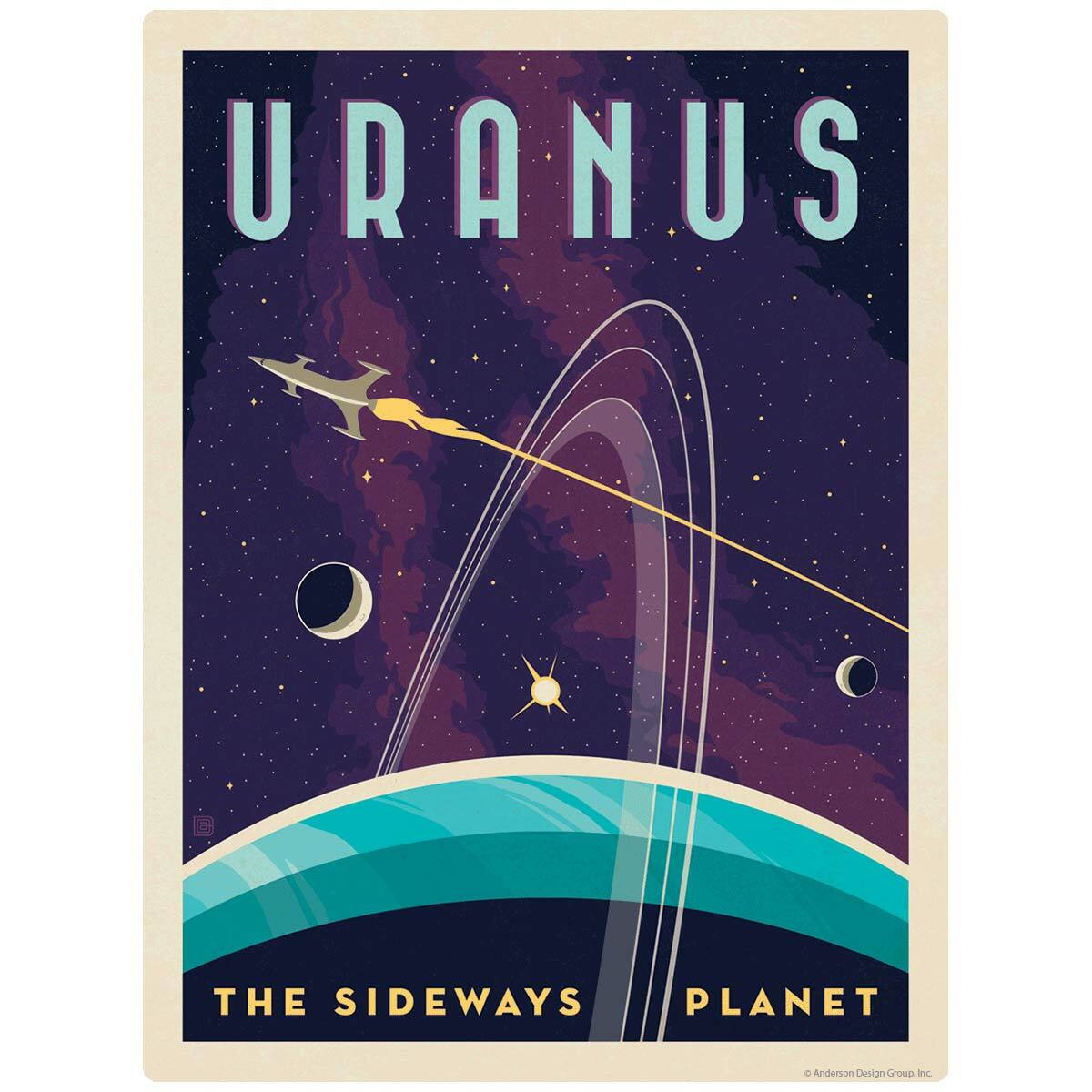 Uranus Space Travel Decal Peel and Stick Space Travel Graphic