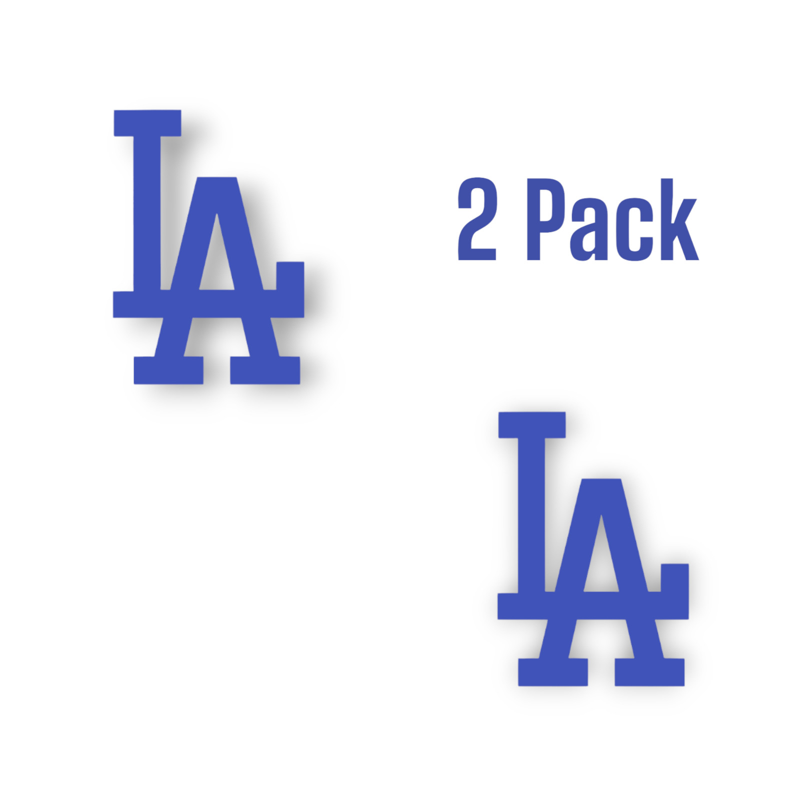 2 Pack – Dodgers Baseball 3″ LA Die-Cut Vinyl Decal Sticker | 6 Year Durability
