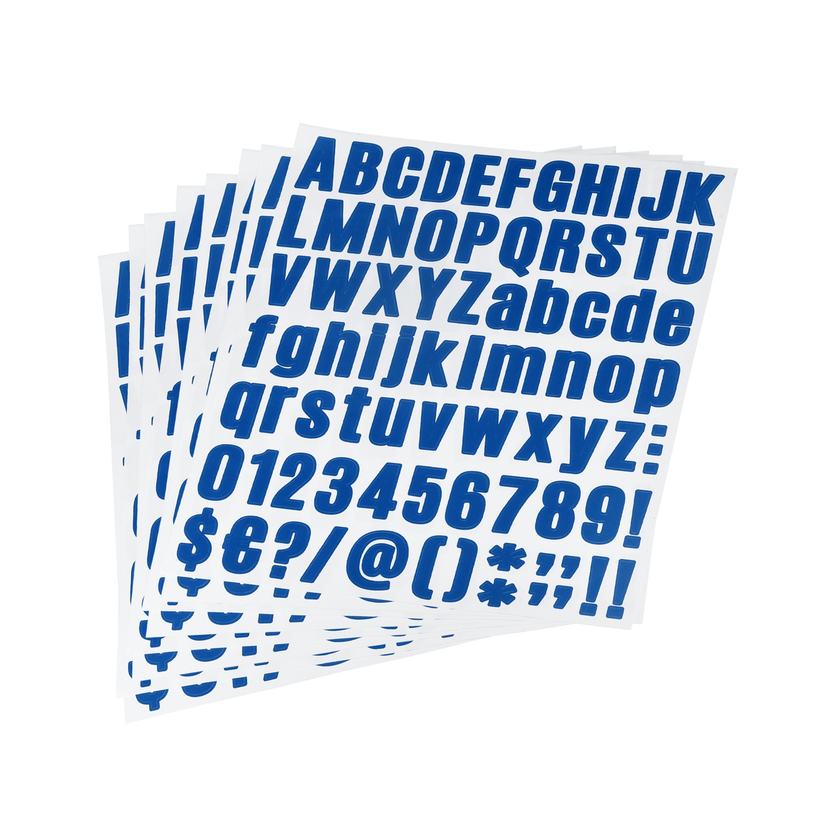 8Pcs 1″ Vinyl Letter Number Sticker DIY Dark Blue