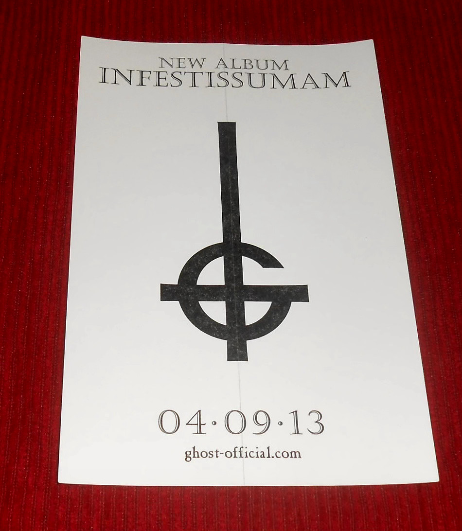 Ghost B.C. Papa Emertus 2013 Large Sticker Promo 8.5×5.5 Infestissumam Pope