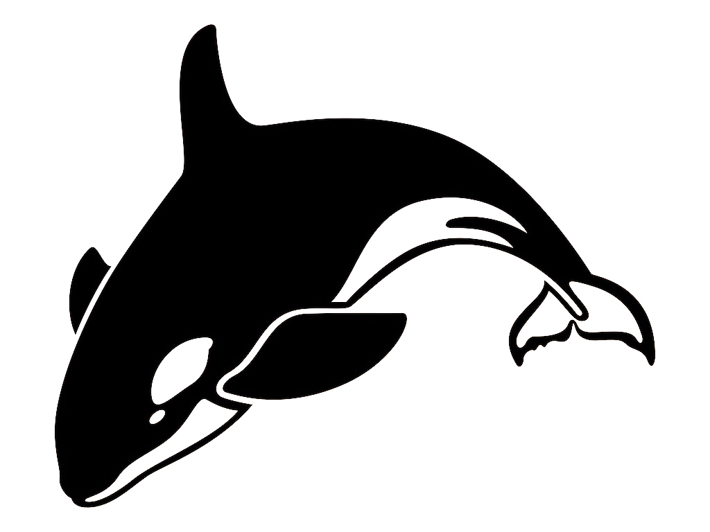 4″ X 6″ Killer Whale Vinyl Decal Sticker for Cup Home Window Wall Door Laptop