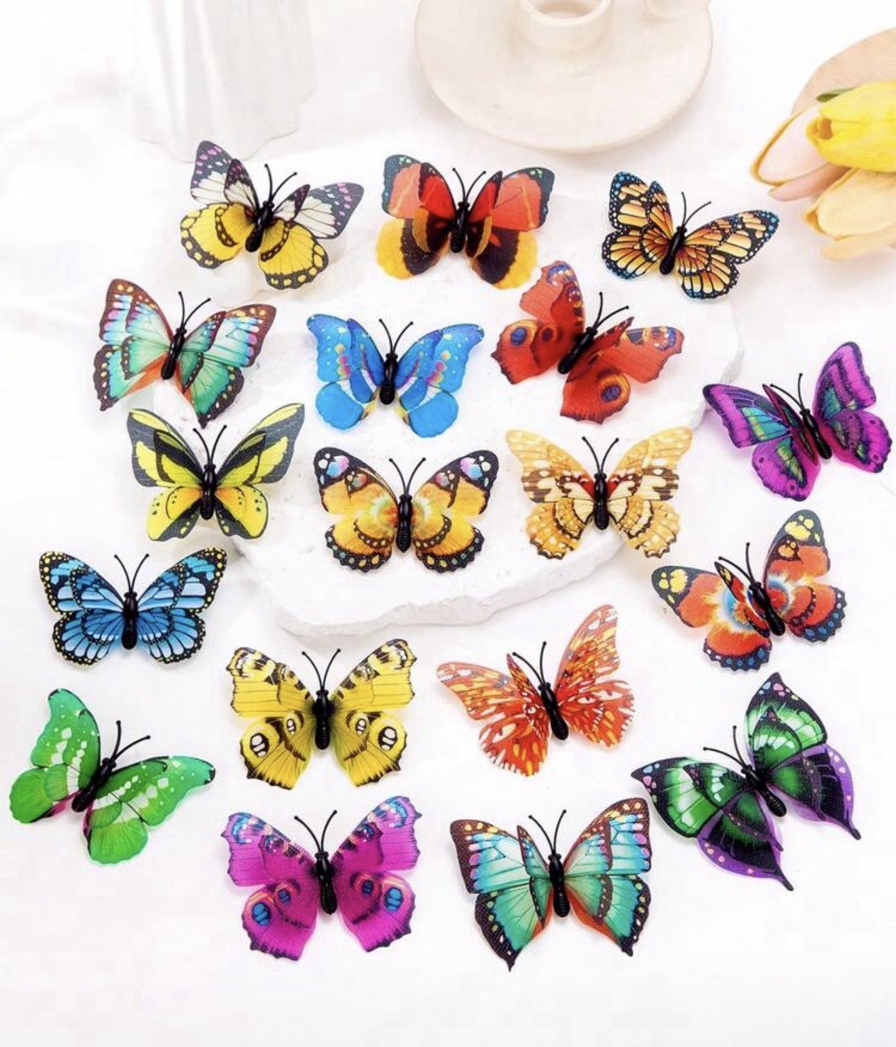 3D Effect Butterfly Wall Stickers/Decals, Multicolor Decorative Wall Art
