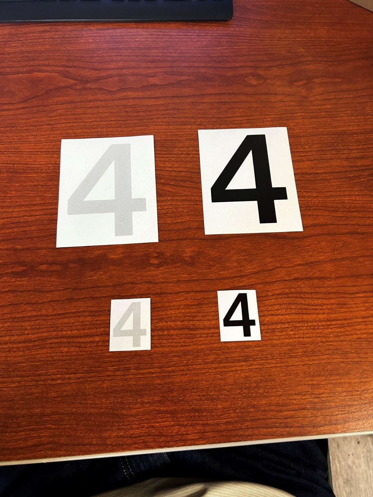 3M Reflective Numbers – 1.5″ and 4″ Sizes – Black and White Variations