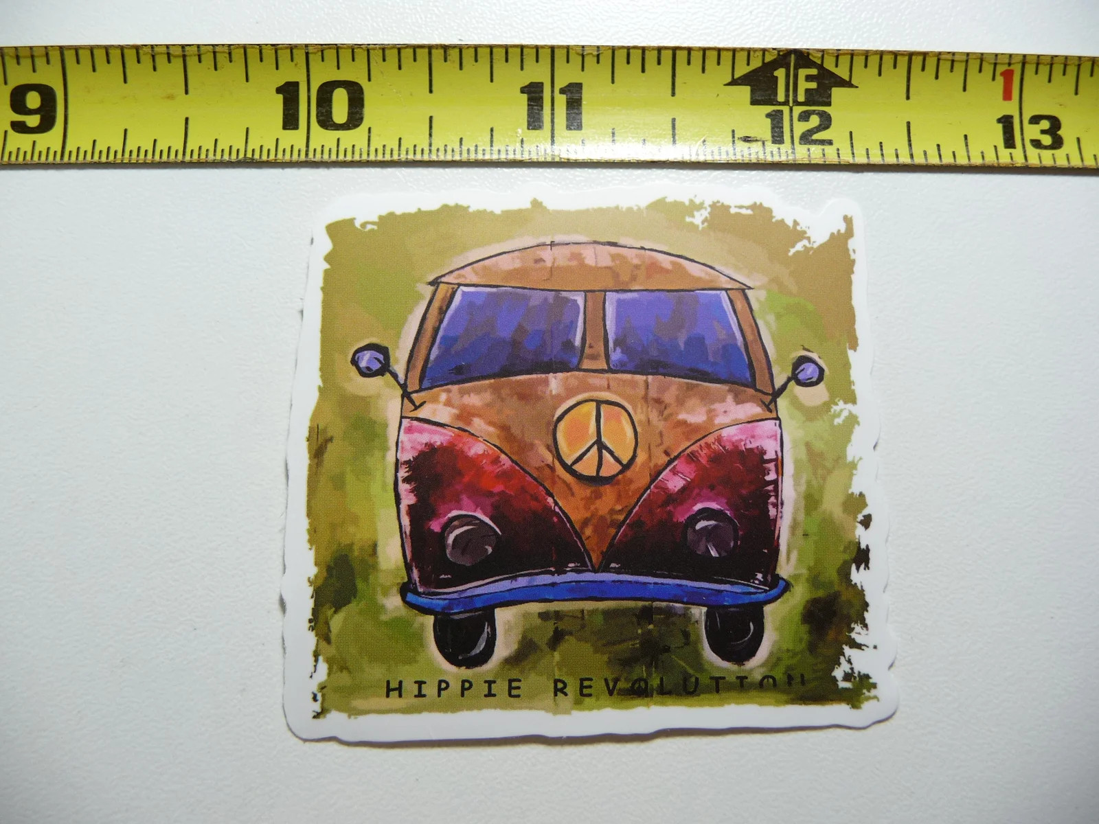 VAN REVOLUTION SMALL STICKER DECAL HIPPY HIPPIE 70S 80S RETRO CLASSIC