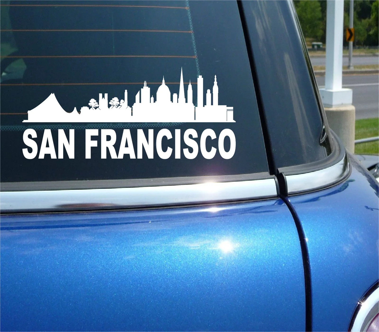 SAN FRANCISCO CALIFORNIA CITY SKYLINE CITYSCAPE CAR WALL DECAL BUMPER STICKER