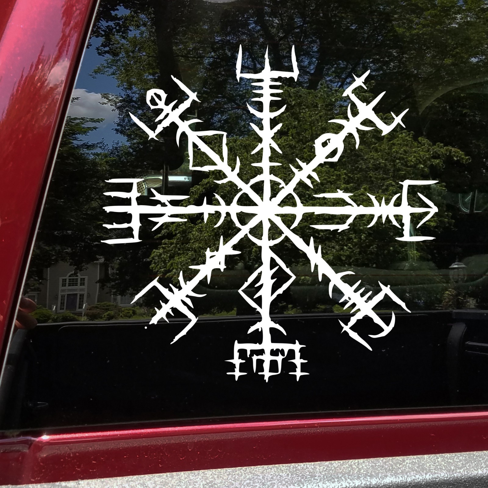 Vegvisir Viking Compass Vinyl Sticker Decal Norse Nordic Protection Rune V20
