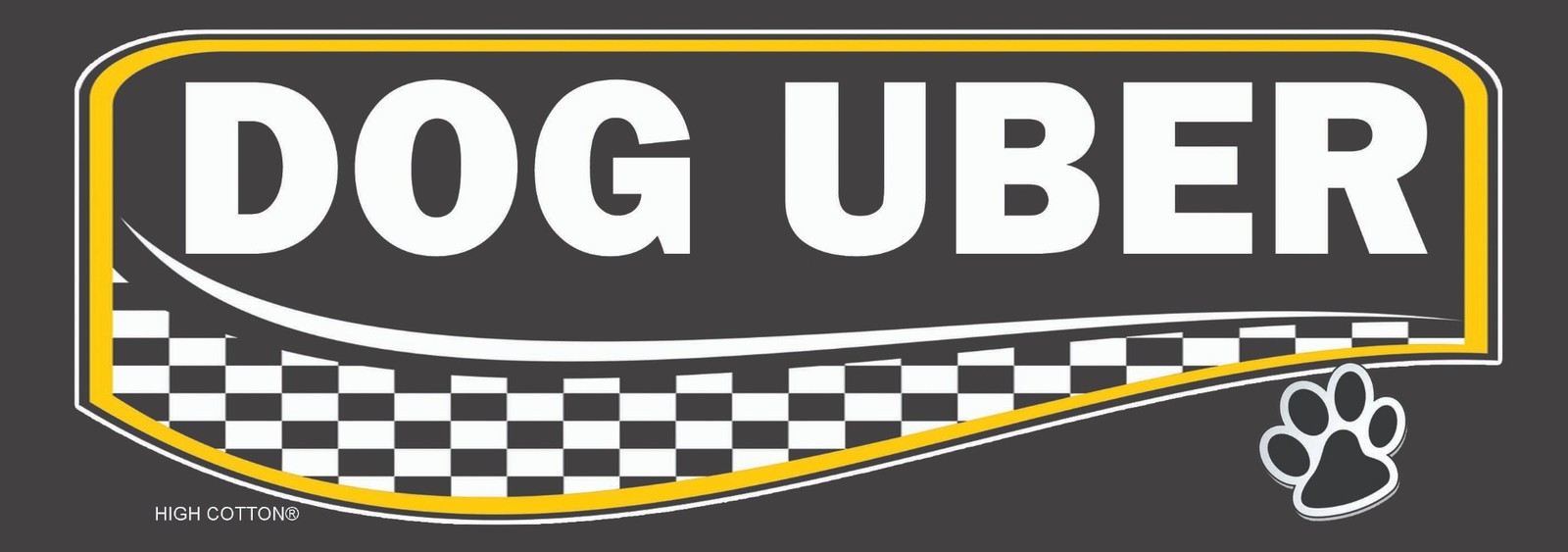 🚖 “DOG UBER” 🐶 🏁 Funny Bumper Car Fridge Magnet – Made in USA