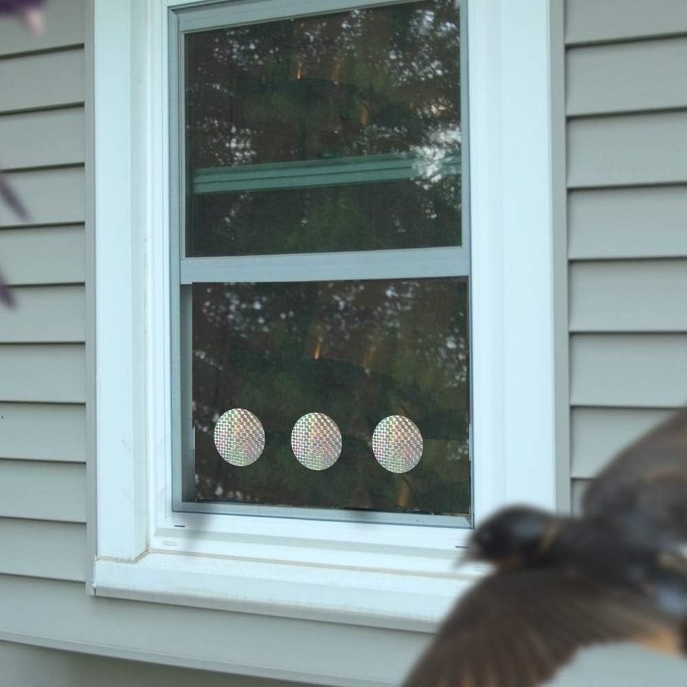 Reflective Bird Strike Window Stickers 20 Pieces Circular Clings for Windows