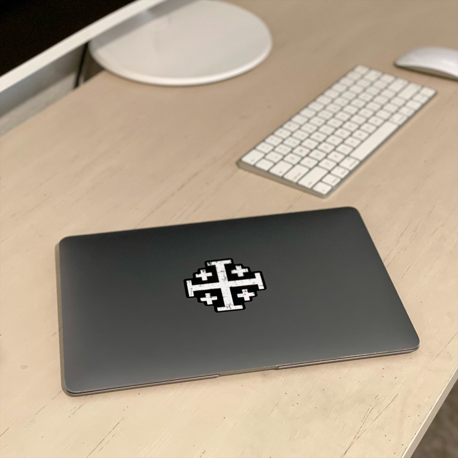 Jerusalem Cross Die Cut Window Decal Sticker For Truck Or Jeep