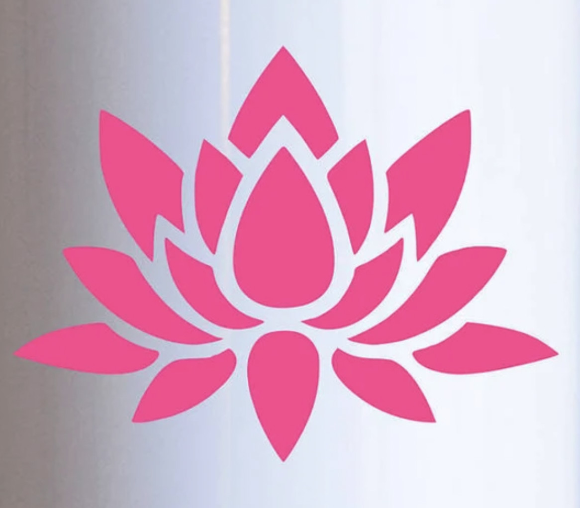 Lotus Flower Silhouette Vinyl Decal Car Self Love Water Bottle Boho Sticker-