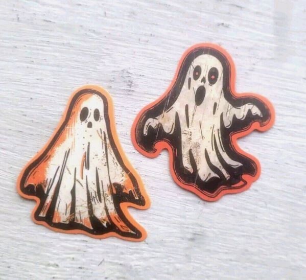 Haunted Doll Active Spirit Positive Nice Good Luck Ghost Watchers Sticker 2 Pcs