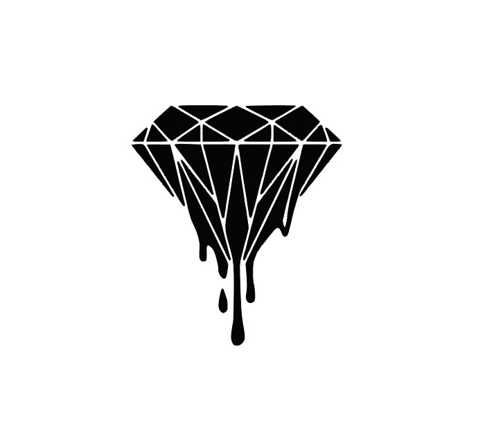Dripping Diamond Vinyl Decal Sticker -Multiple Colors & Sizes- FREE SHIPPING