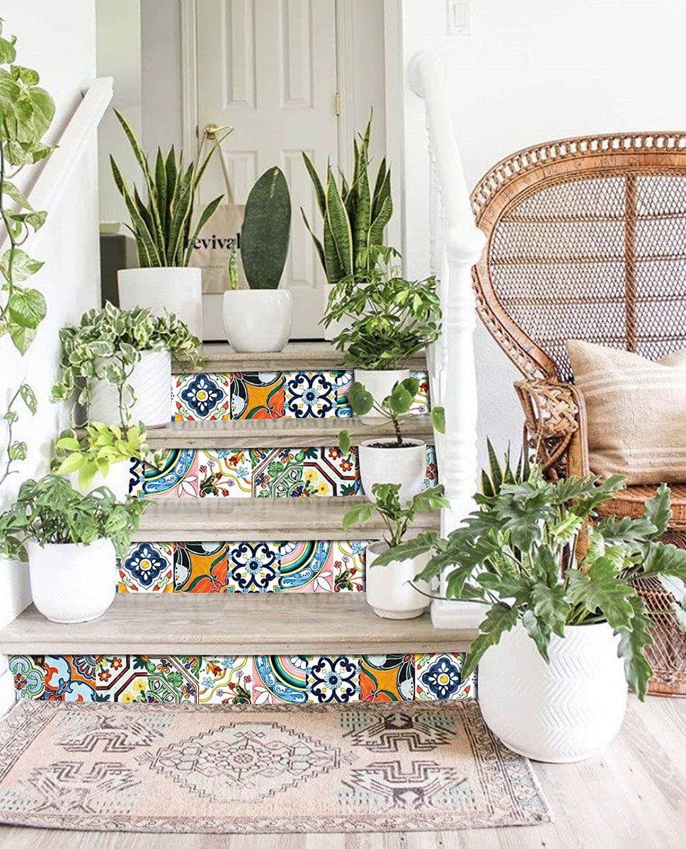 Peel Stick Moroccan Bohemian Kitchen Backsplash Stickers 6×6 Waterproof