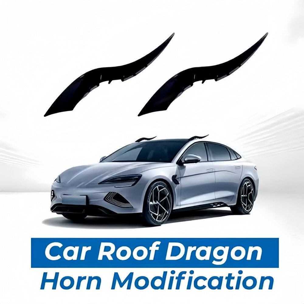 2Pcs Car Roof Decoration Car Roof Dragon Horn Modification Personality Universal