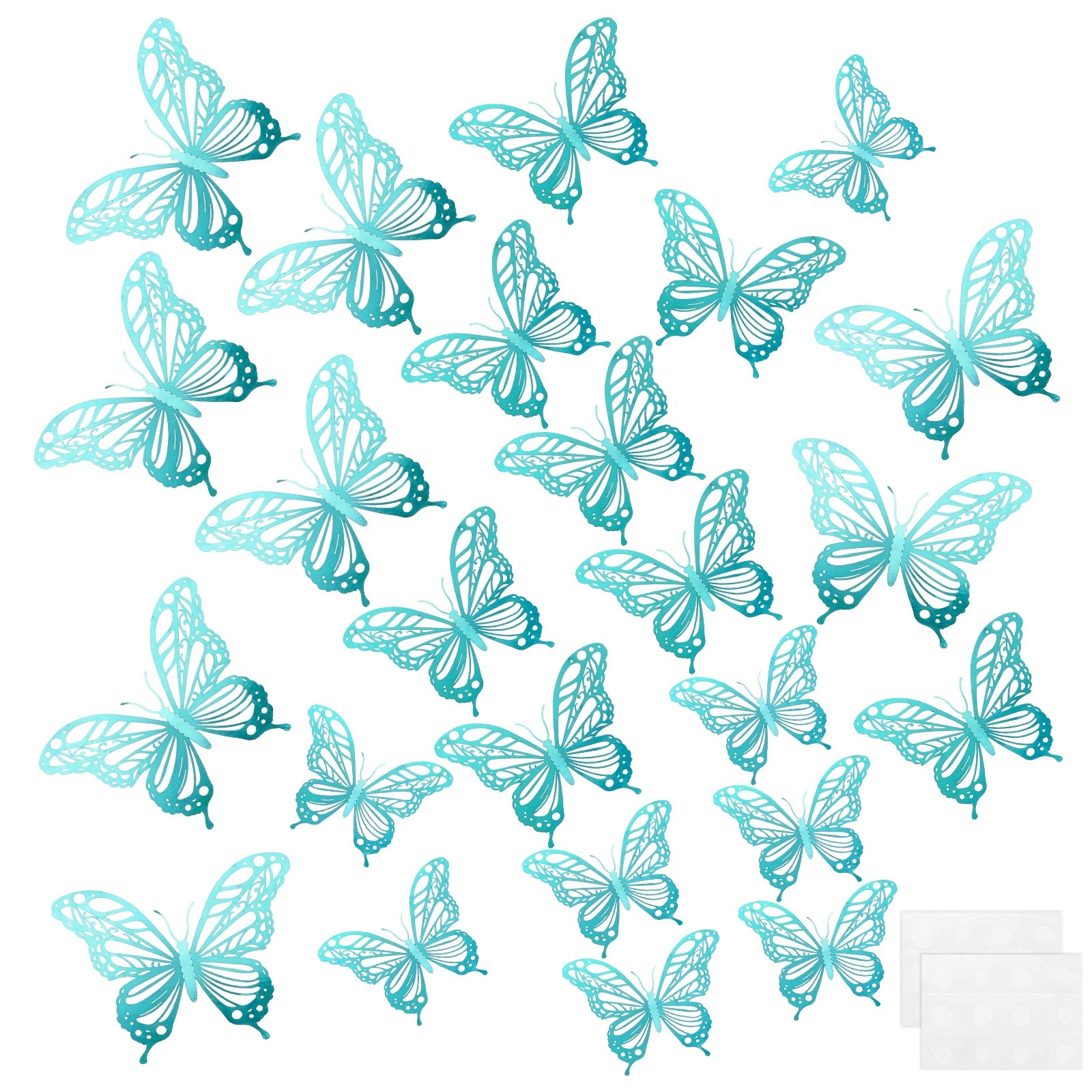 “For 24 Packs 3D Butterfly Wall Decor Stickers [Green, 3 Sizes]” (68 Characters)