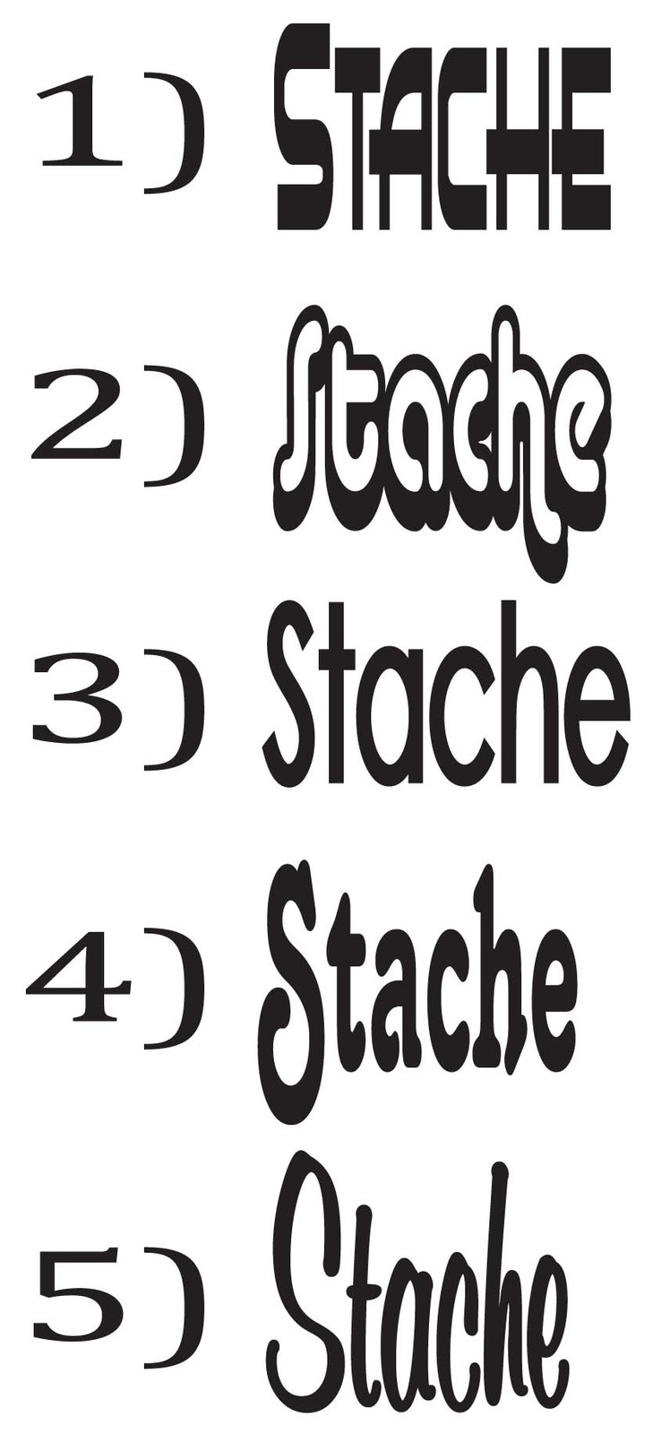 Moustache STACHE Frosted Etched Glass Money Jar Vinyl Sticker Decal 3″w- 5″w