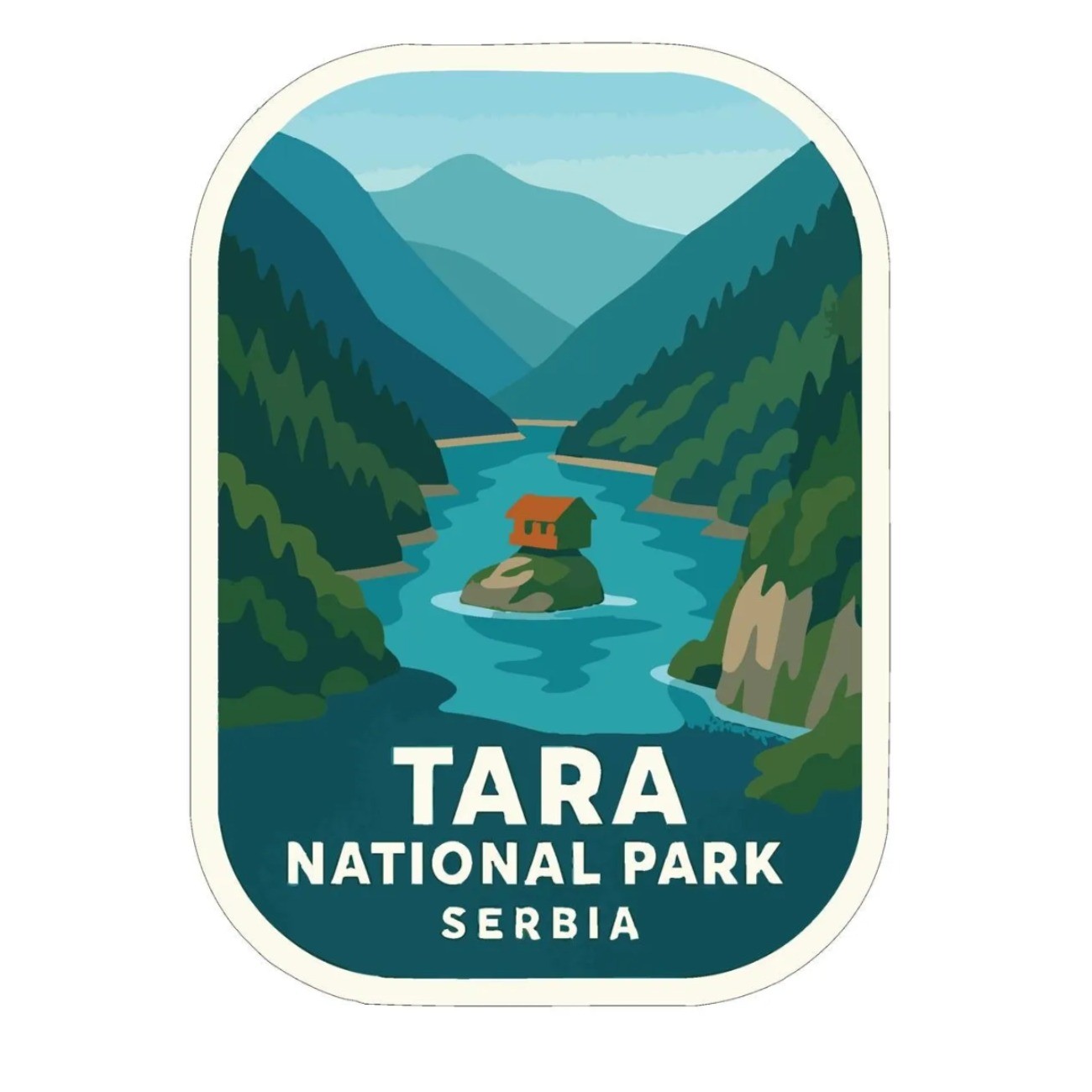 Tara Serbia Iron On Heat Transfer Vinyl HTV Die-Cut World National Parks