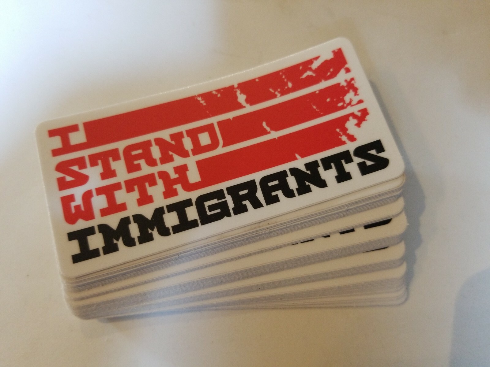 Packing of 50 – I Stand With Immigrants – Vinyl Stickers, New, High Quality