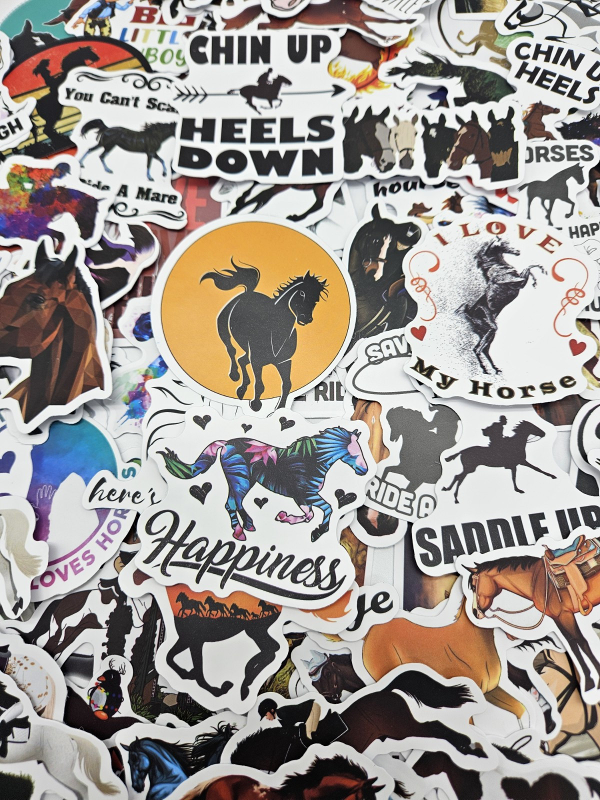 50 pcs Horse Stickers Equestrian Sport Decals DIY Crafting