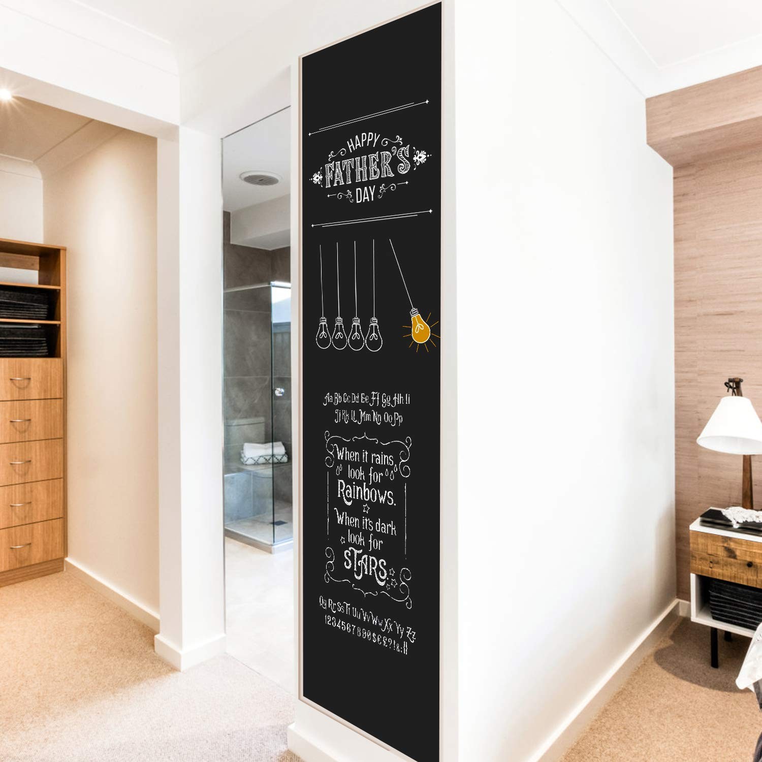 Chalkboard Wall Sticker Wall Decal Blackboard Wallpaper Large Chalkboard Cont…