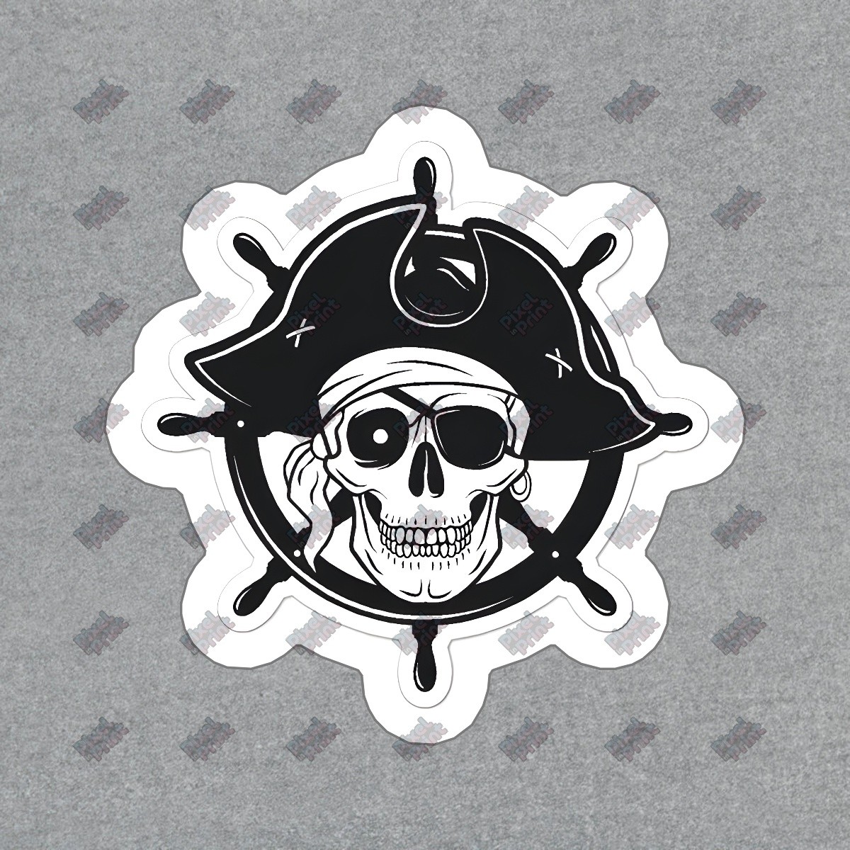 Pirate Skull Vinyl Sticker Decal Cool Nautical Design for Laptops, #561799