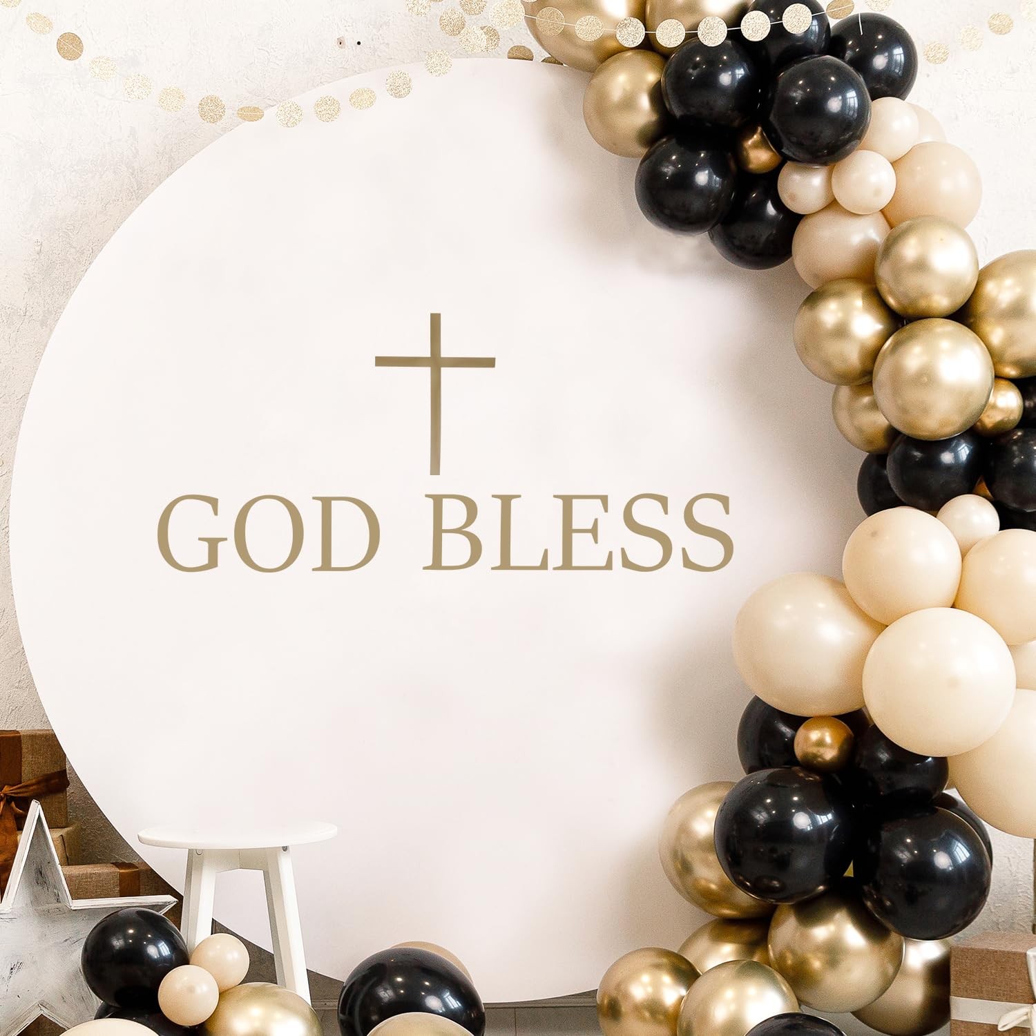 God Bless Cross Wall Decal, PVC Material God Bless Stickers Decorative God Bl…