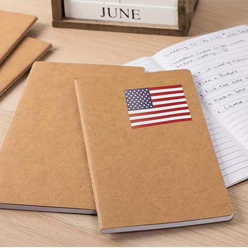 SANNIX 500 Pcs American Flag Sticker Roll,2 X 1.22 Inch US Flag Decal, USA Patri